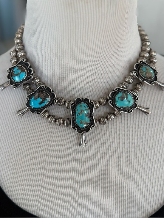 Navajo Jewelry - Old Pawn Navajo Station Necklace